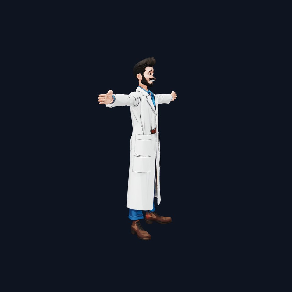 Charming Scientist Character model pack